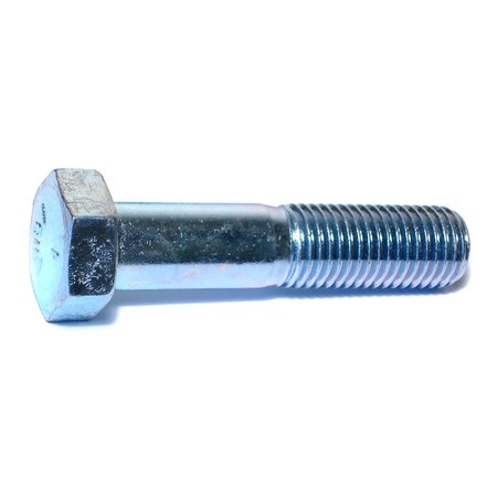 MIDWEST FASTENER Grade 5, 1"-8 Hex Head Cap Screw, Zinc Plated Steel, 4-1/2 in L, 5 PK 53434